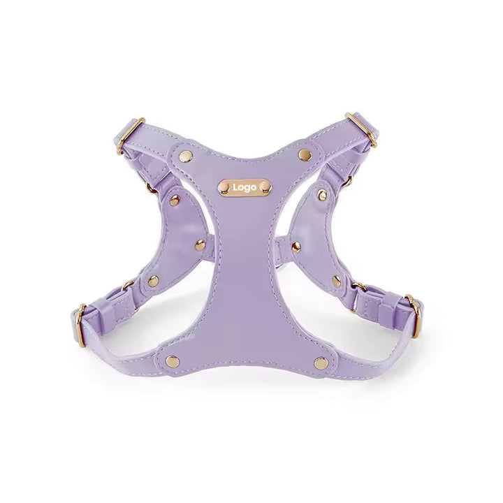 Verstellbares Leder-Hundegeschirr mit personalisierbarem Gravur Karnz