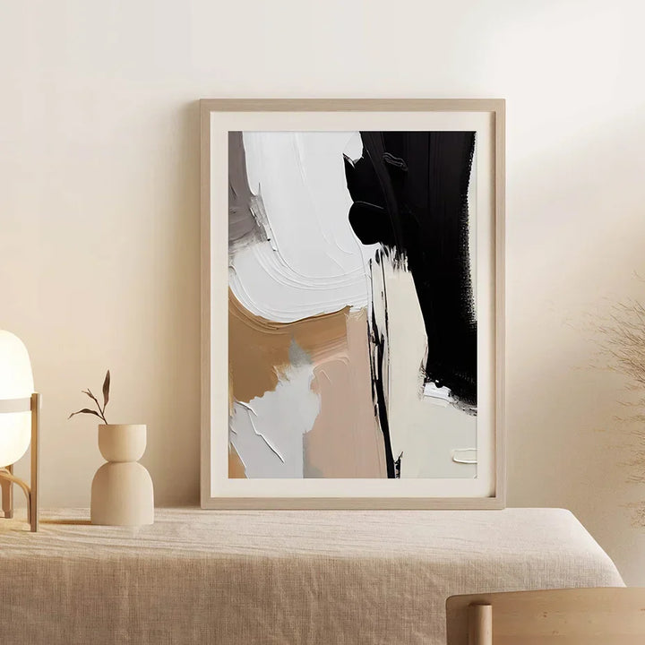 Erdige Konturen Abstrakte Monochrome Fusion Leinwanddruck Wandkunst Bilder Für Modernes Wohnzimmer Schlafzimmer Home Office Dekor | Karnz