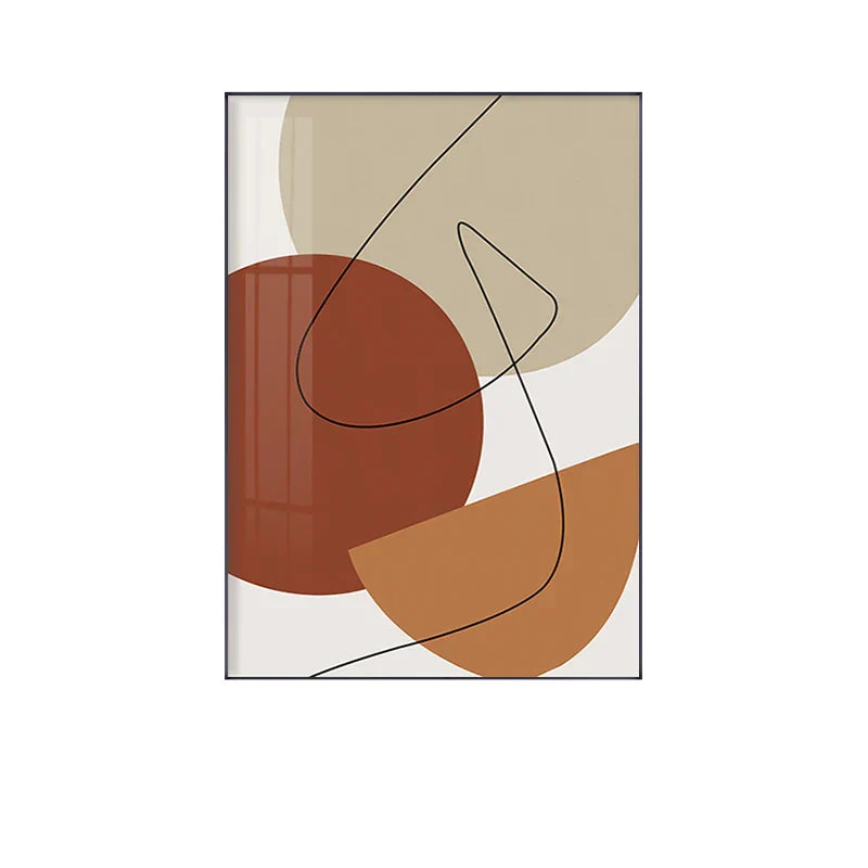 Moderne abstrakte erdige Töne geometrische Wandkunst Fine Art Leinwanddrucke Bilder für Wohnzimmer Esszimmer zeitgenössische Wohnkultur | Karnz