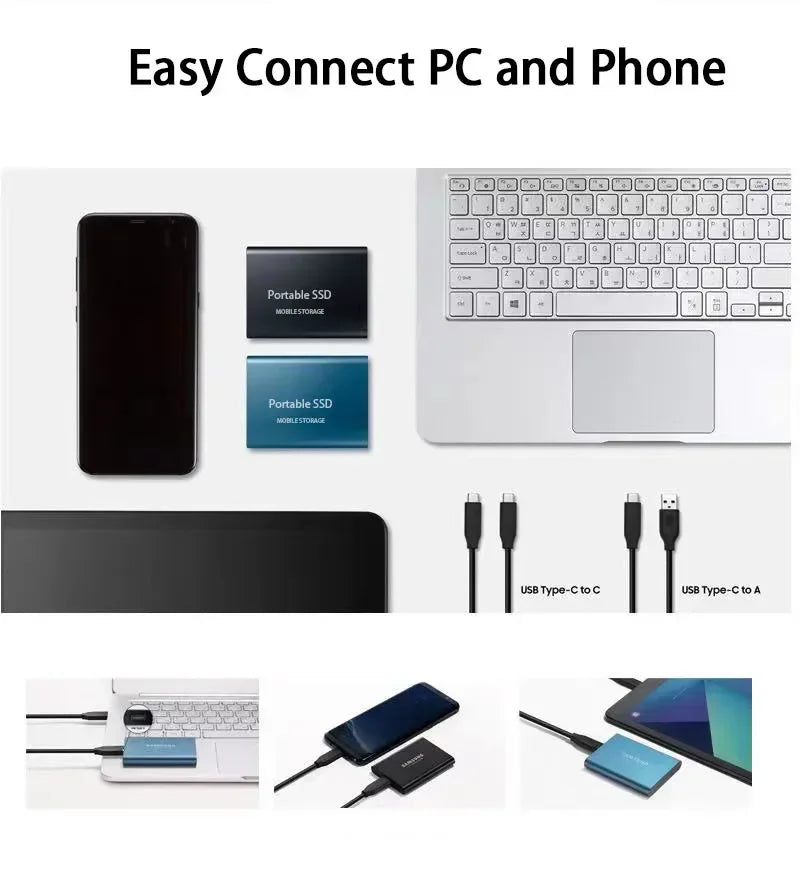 TECHNOLOGIE | Superschnelle externe SSD 128GB | Mini-SSD | Hochgeschwindigkeits-Speicher für Laptop und PC