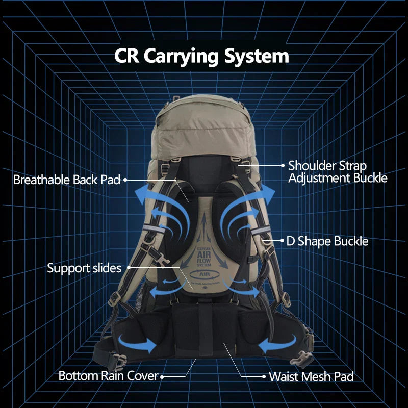 Outdoor Path Camping Rucksack mit großer Kapazität für Wanderer | Karnz