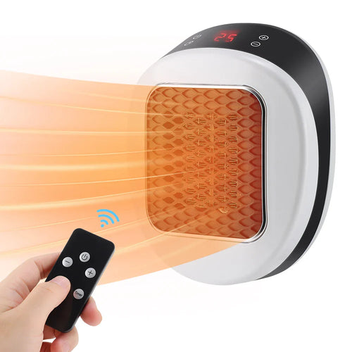 Karnz | ThermoLux Mini Wandheizung 600W | Kompakte Elektrische Heizung mit Fernbedienung | Wandsteckerheizung mit Thermostat & Timer | Schnelle Erwärmung in 3 Sekunden