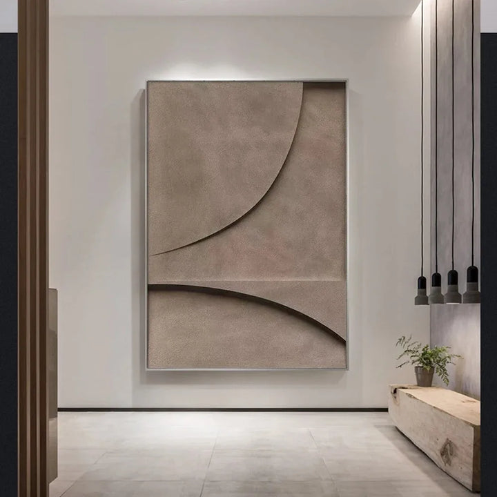 Moderner Minimalistischer Flacher Geometrischer Linien Wandkunst Feine Kunst Leinwanddrucke Retro Braune Abstrakte Bilder Für Das Wohnzimmer Zeitgenössische Inneneinrichtung Dekor | Karnz