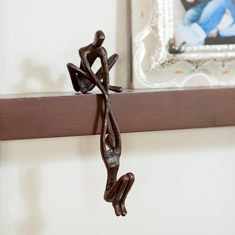 Verbindo Dekorative Figur Polystone Schwarz Moderne Skulptur 20 cm | Karnz