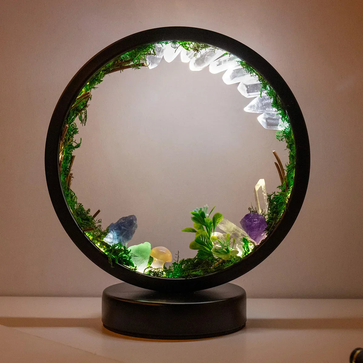 CrystalGlow Luxe Circle Nachtlampe | Karnz
