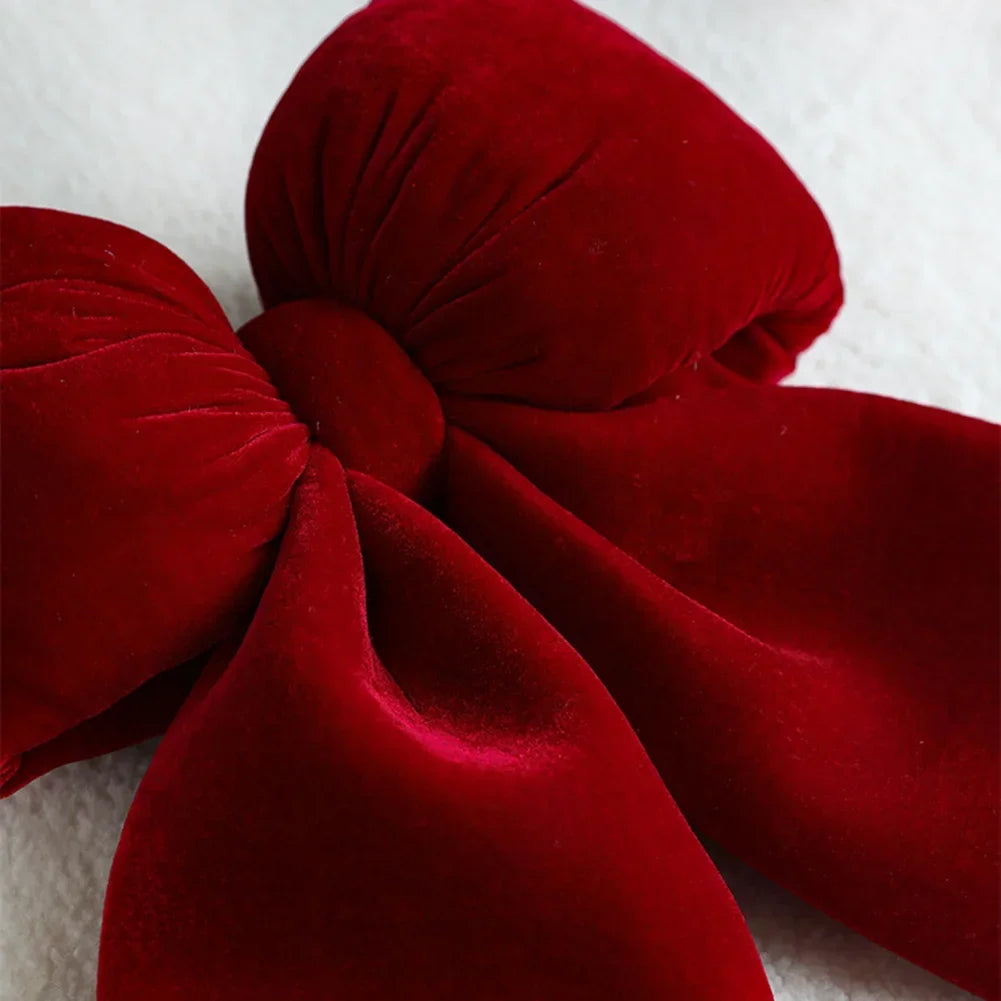 Rote Samtschleife zum Dekorieren – Eleganter Baumschmuck für Weihnachten, Ideal für Christbaum, Türdekoration oder festliche Geschenkverpackungen | Karnz