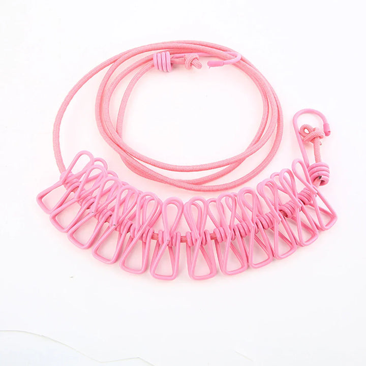Winddicht Rutschfeste Elastische Multi-Clip Reise Wäscheleine | Karnz