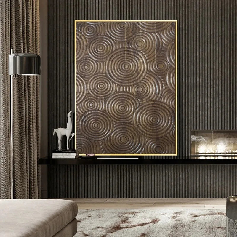 Naturale abstrakte Holzbaumringe Wandkunst Fine Art Leinwanddrucke Bilder für Wohnzimmer, Esszimmer, Homeoffice Kunstdekor