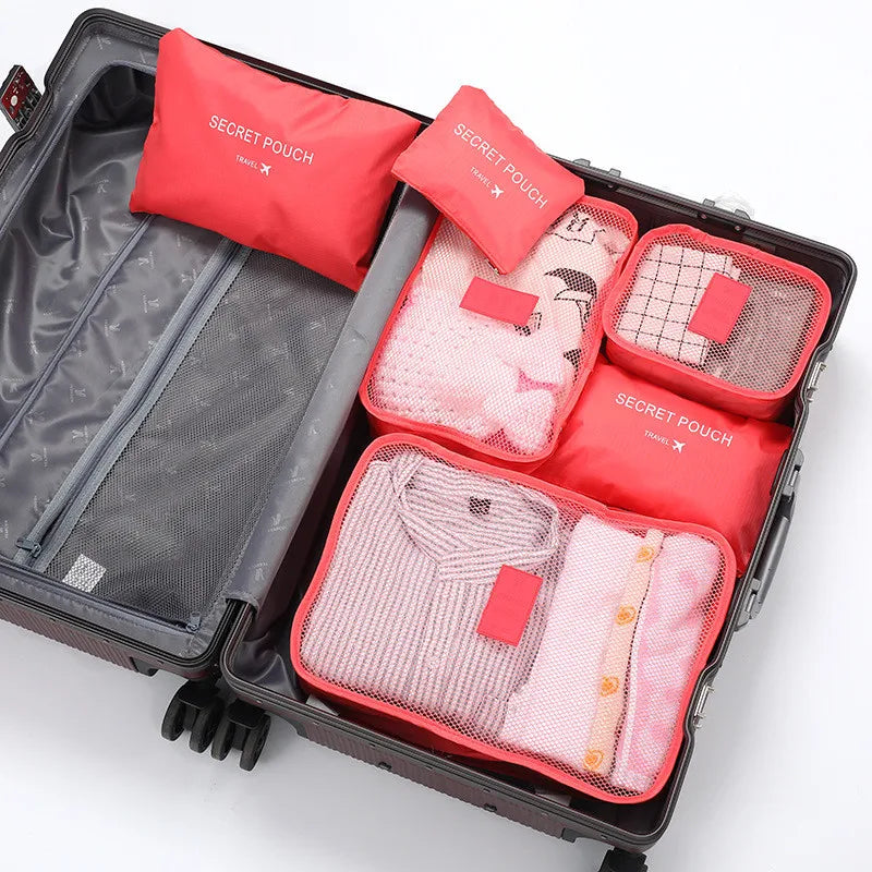 Karnz | TRAVORO Packwürfel Set | 6-teilig | Wasserdicht & Extra Volumen | Koffer Organizer für Herren
