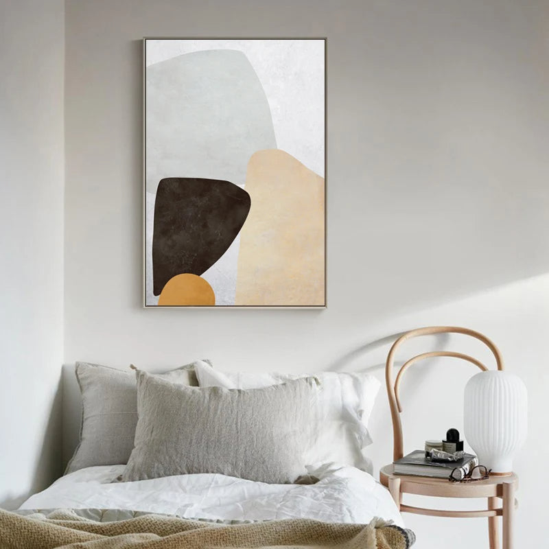 Skandinavische abstrakte graue rosa Granit Wandkunst Fine Art Leinwanddrucke Bilder für moderne Wohnung Wohnzimmer Schlafzimmer Kunstdekoration | Karnz