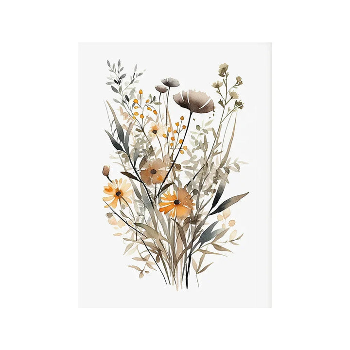 Skandinavische florale Wiesenblumen Wandkunst Fine Art Leinwanddrucke moderne minimalistische Botanik Bilder für Wohnzimmer Home Decor