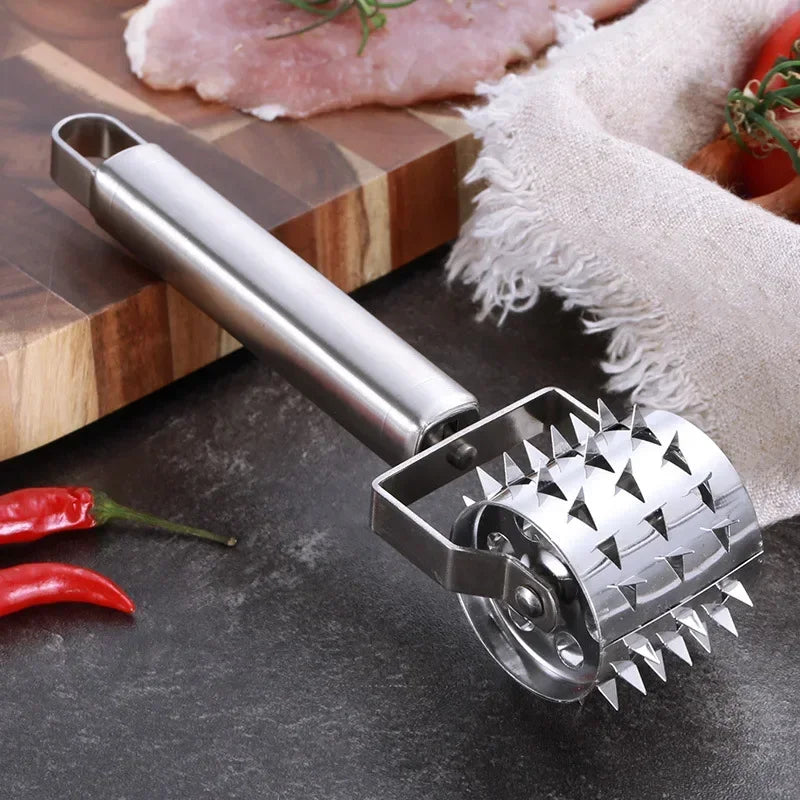 Karnz | SteelTender Fleischklopfer | Edelstahl Fleischzartmacher mit Schlagkopf | Für Steak, Schnitzel & Schweinefleisch | 18 cm