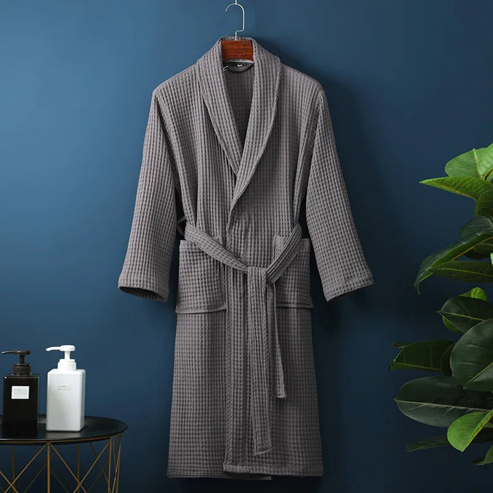 Karnz | CozyCotton Premium Bademantel aus Baumwolle | Weich & Atmungsaktiv | Perfekt für Herren & Damen | Mit Taschen