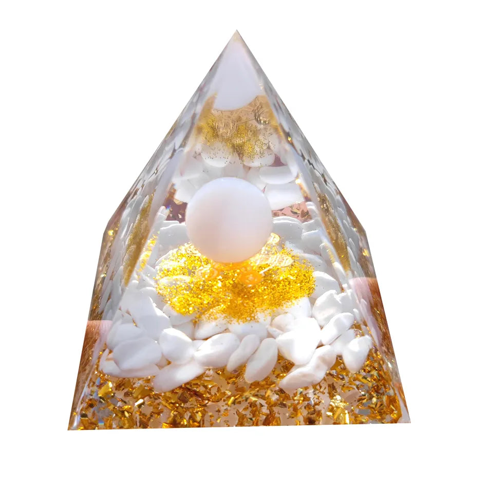 Orgonite-Pyramide mit Amethyst Pendel – Energie, Schutz und Dekoration | Karnz