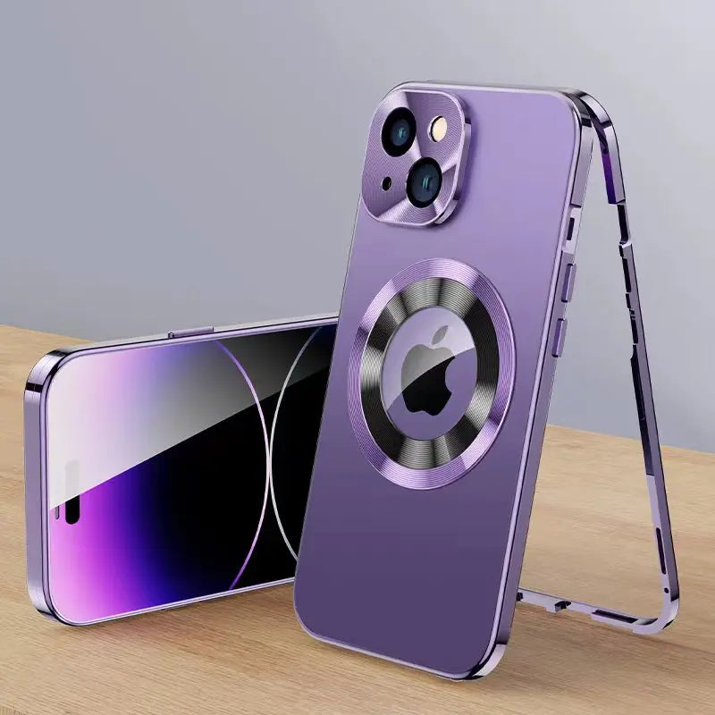 Case 360° Full Screen Lens Metall Magnetisch Magsafe Hüllen Aluminium für iPhone 15 14 13