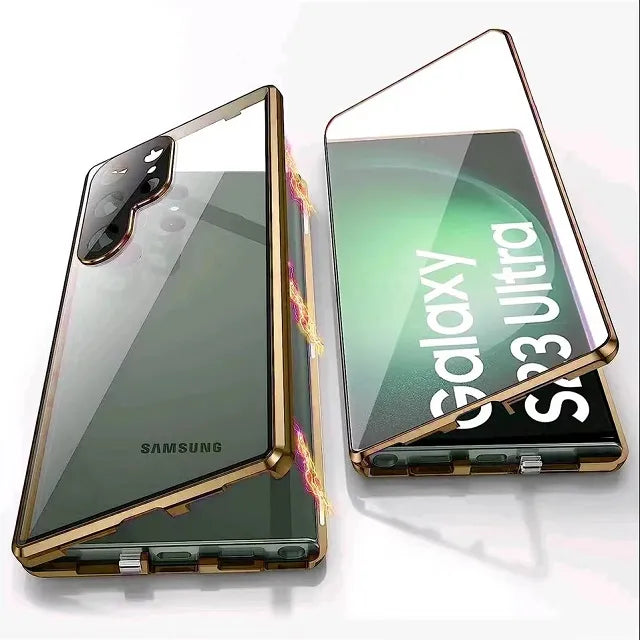 Metall Aluminiumlegierung 360 Hülle mit Sicherheitsverschluss für Samsung Galaxy S24-S23 Serie
