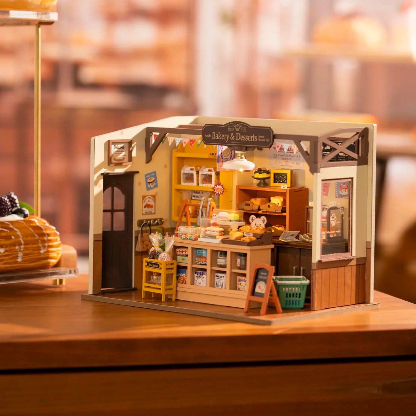 Miniatur Café Holz Zusammenbau DIY Bäckerei Set | Karnz