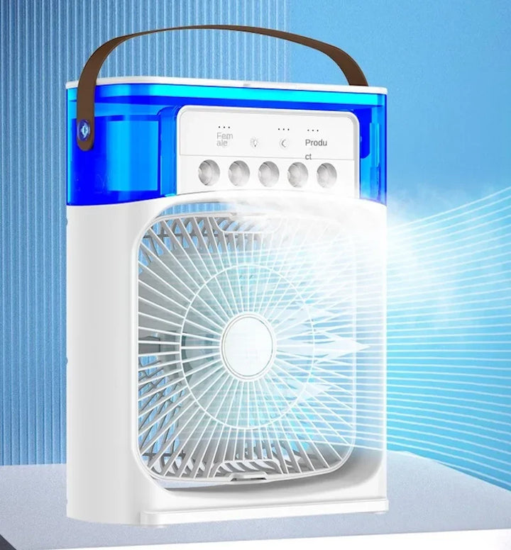 Tragbare Klimaanlage & Luftbefeuchter: Hydrokühlender kleiner Luftkühler mit 3-Geschwindigkeits-Fan-Einstellung - Ideal für Büro- und Haushaltsgebrauch | Karnz