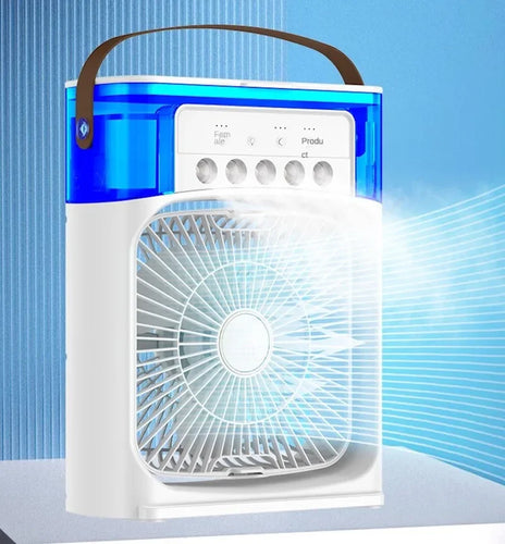 Tragbare Klimaanlage & Luftbefeuchter: Hydrokühlender kleiner Luftkühler mit 3-Geschwindigkeits-Fan-Einstellung - Ideal für Büro- und Haushaltsgebrauch | Karnz