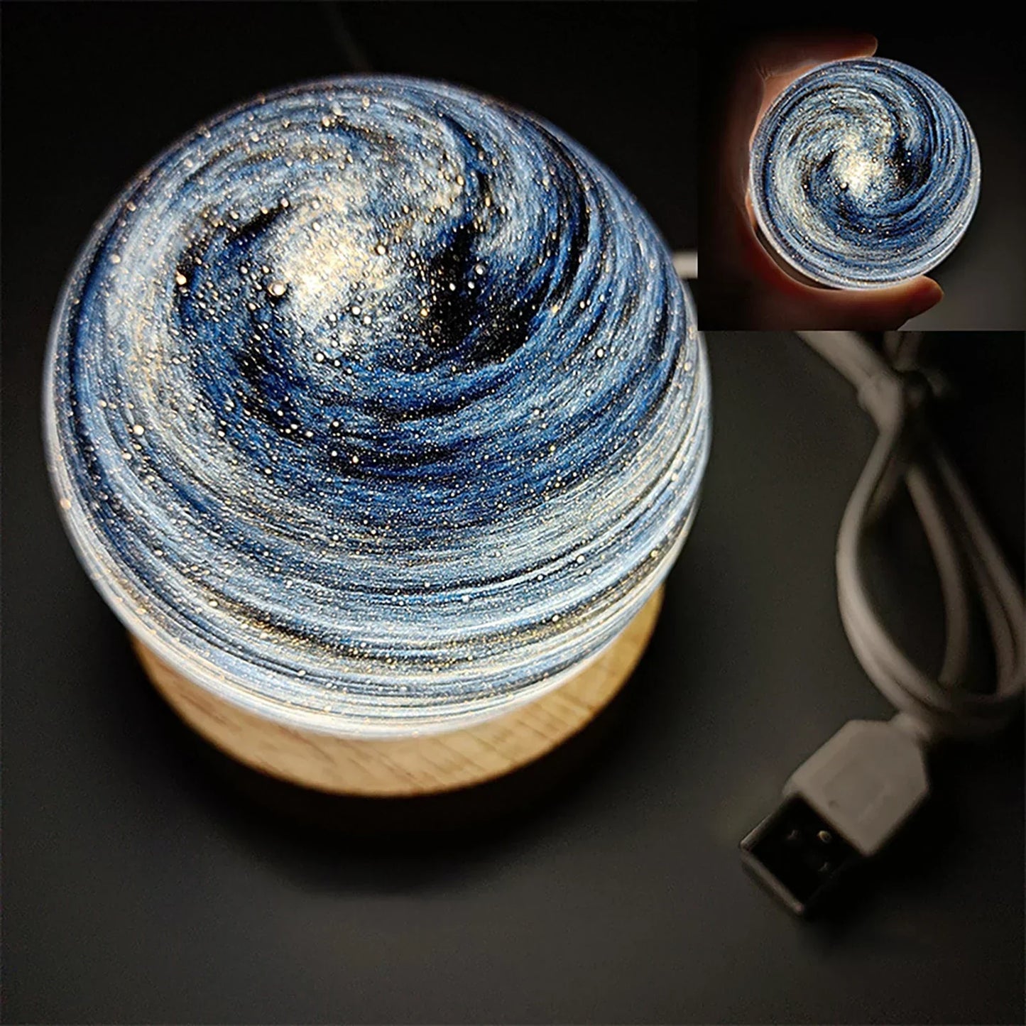KosmosGlow - 3D Kristallplaneten Nachtlampe | Karnz