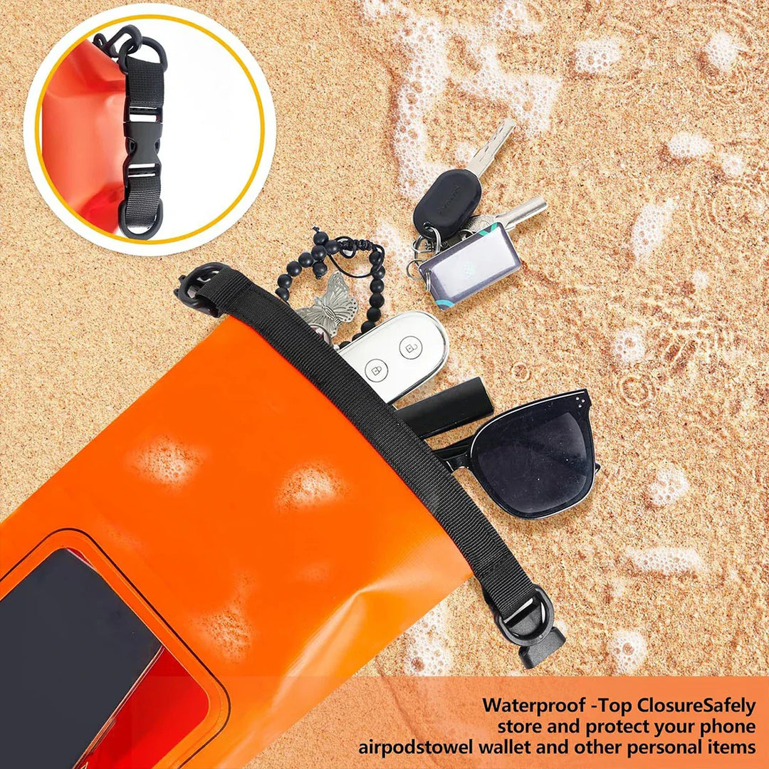 Karnz | AquaVault Wasserdichter Dry Bag 2L | Mit Touchscreen-Fenster | Outdoor-Tasche für Kajakfahren, Trekking & Wassersport