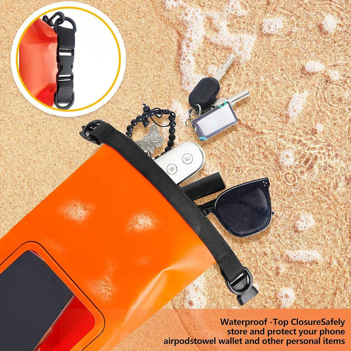 Karnz | AquaVault Wasserdichter Dry Bag 2L | Mit Touchscreen-Fenster | Outdoor-Tasche für Kajakfahren, Trekking & Wassersport