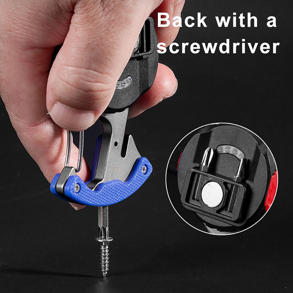 7in1 Taschenlampe Survival Camping Schlüsselanhänger | Karnz