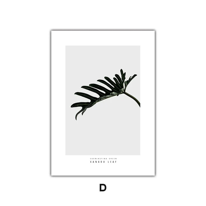 Minimalistische grüne Blätter moderne botanische Exemplare Wandkunst Fine Art Leinwanddrucke Galerie Wandbilder für Wohnzimmer Esszimmer Kunstdeko | Karnz