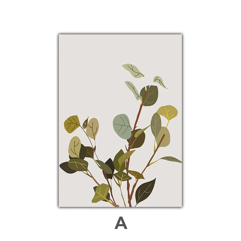 Minimalistische Aquarell-Kaktus Pflanze mit Topf Grüne Blätter Wandkunst Feine Kunst Leinwanddrucke Bilder für Esszimmer Wohnzimmer Kunst Dekor | Karnz
