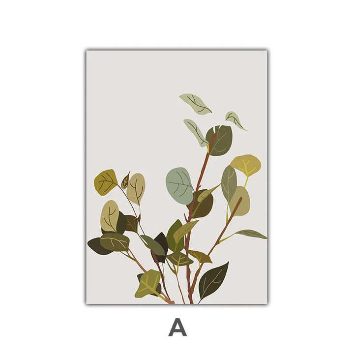 Minimalistische Aquarell-Kaktus Pflanze mit Topf Grüne Blätter Wandkunst Feine Kunst Leinwanddrucke Bilder für Esszimmer Wohnzimmer Kunst Dekor | Karnz