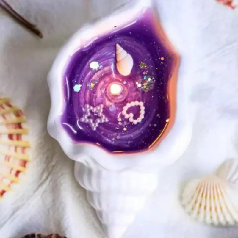 Handgefertigte Meeresmuschel-Seestern-Aromatherapiekerze | Karnz