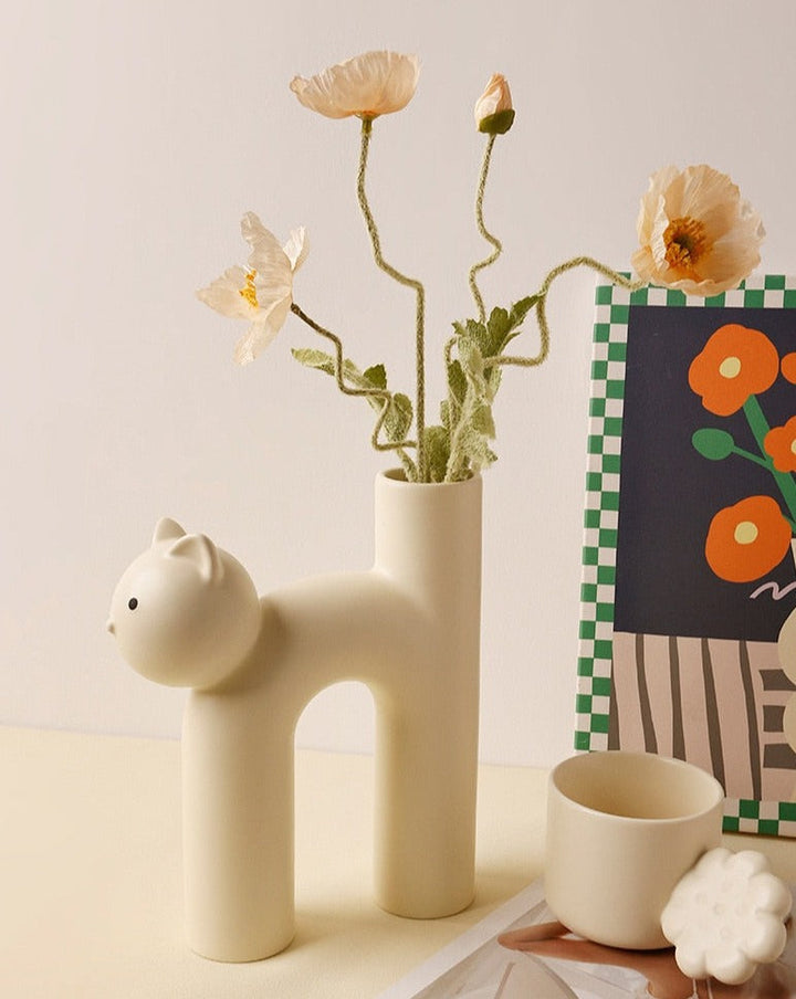 Keramische Katzenvase | Karnz