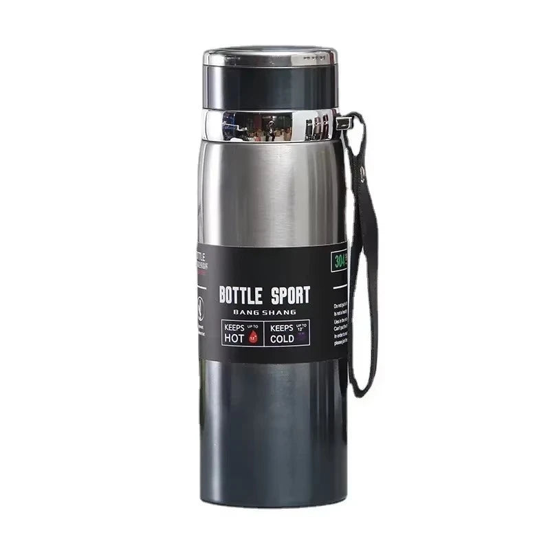 Edelstahl-Thermosflasche vakuumisoliert 1000 ml | Karnz