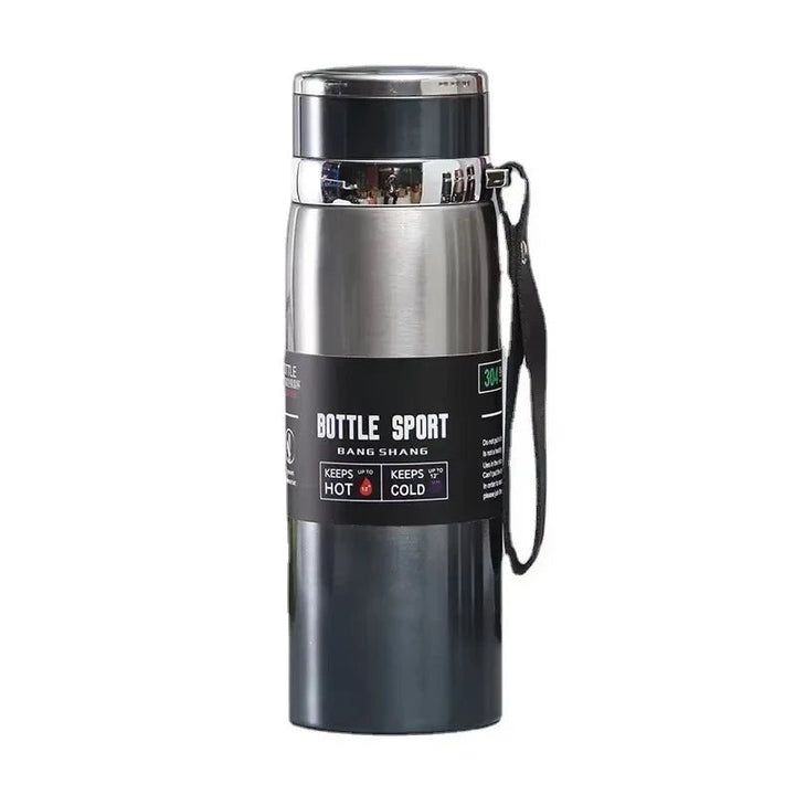 Edelstahl-Thermosflasche vakuumisoliert 1000 ml | Karnz