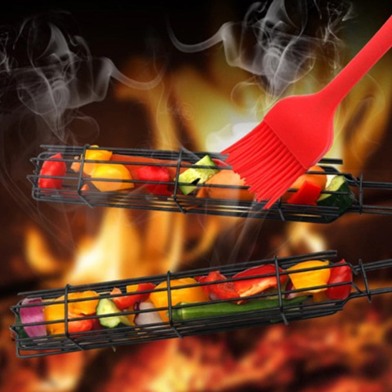 Tragbarer Antihaft-Grillkorb für Campingausflüge und Picknicks