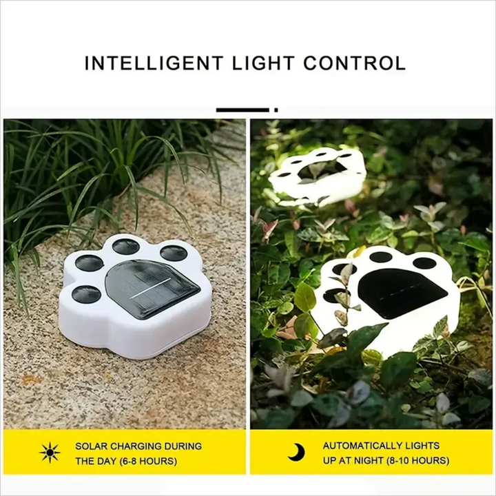 Glowing Paw LED Solar-Wegbeleuchtung für den Außenbereich | Karnz