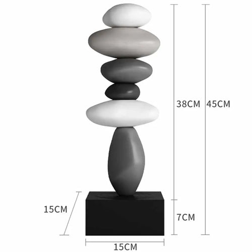 Zen Stein Stapel Ästhetische Wohnkultur