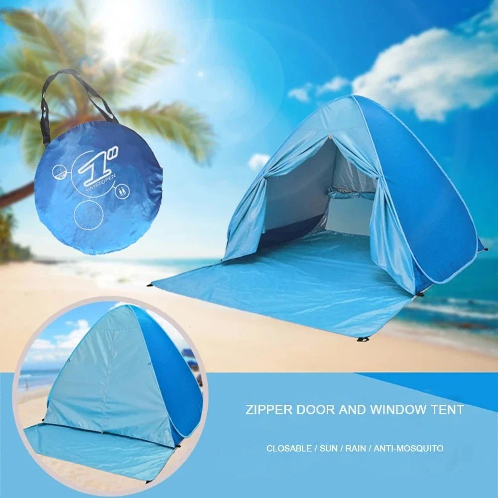 Automatisches Pop-Up Ultraleichte Vollschatten Strandzelt | Karnz