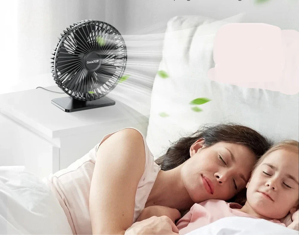 Mira Oszillierender USB Ventilator – Leise, Kompakt & 4 Geschwindigkeiten für Schreibtische und Nachttische | Karnz