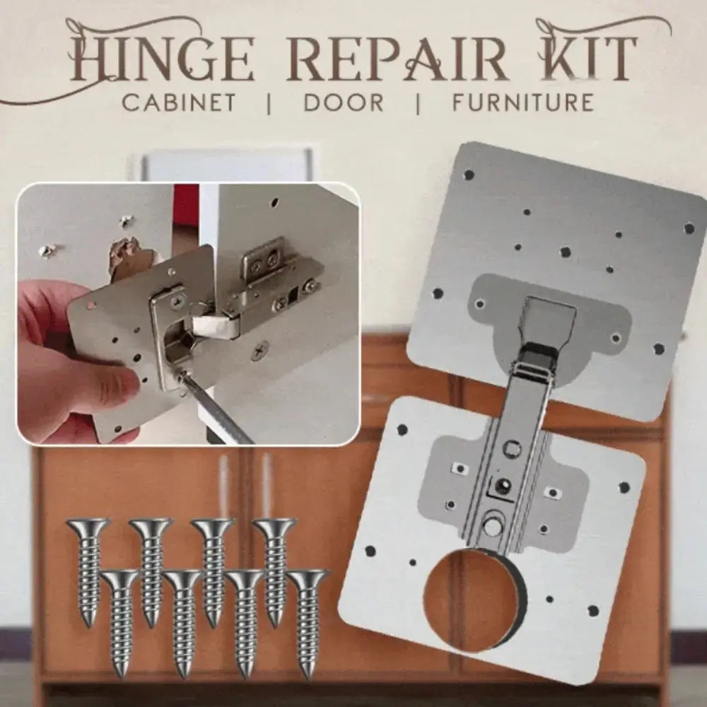 2+2 | Scharnier Reparaturplatten Set [INKLUSIVE Schrauben]