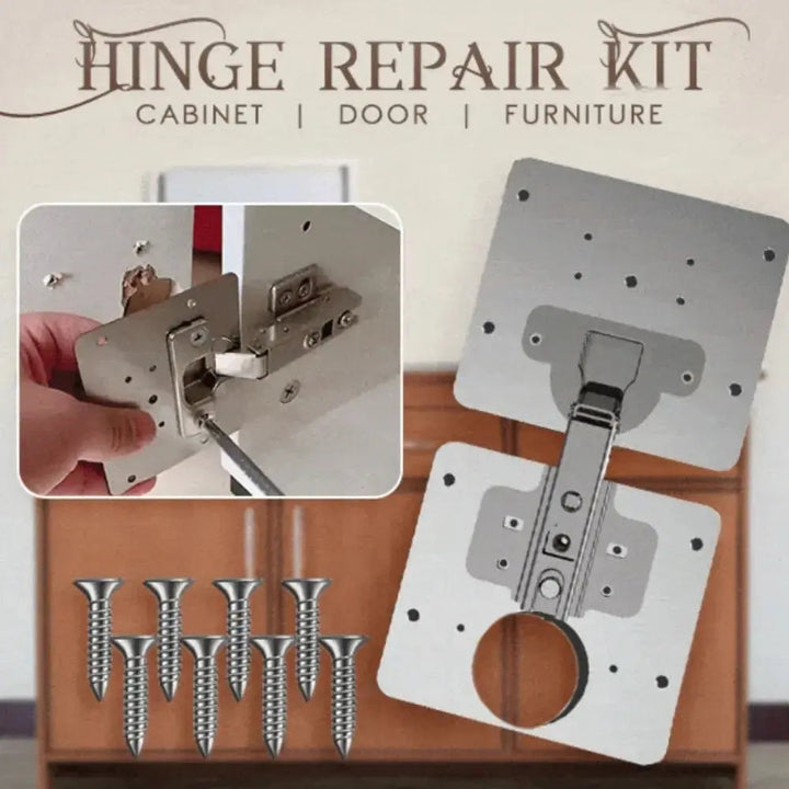 2+2 | Scharnier Reparaturplatten Set [INKLUSIVE Schrauben]