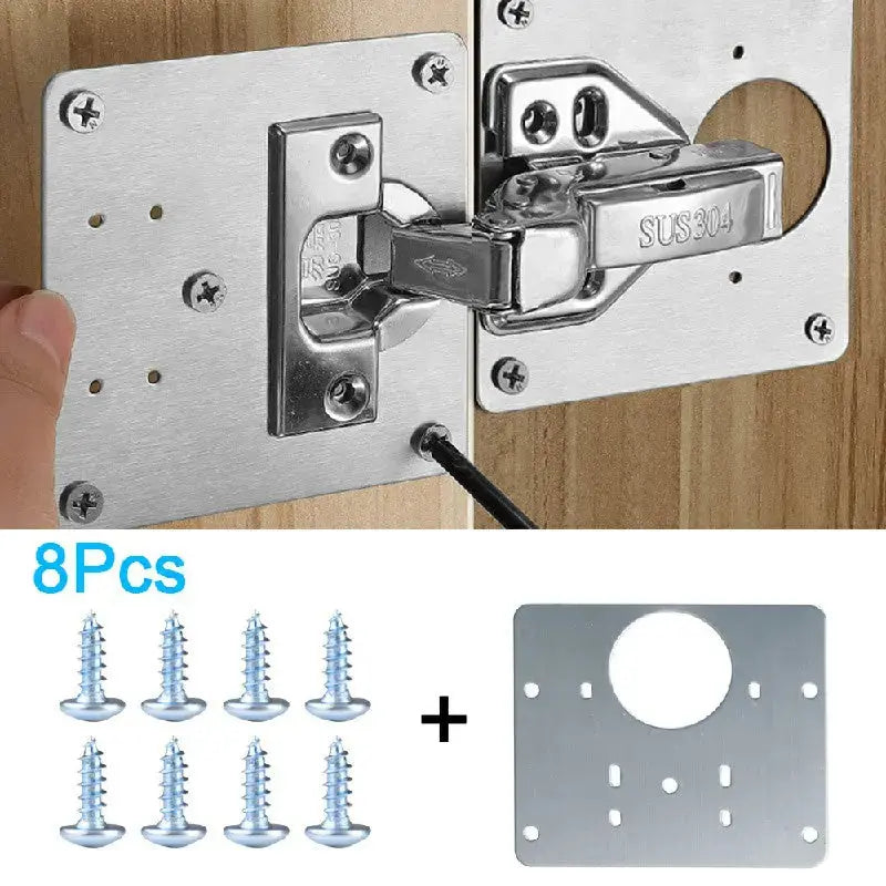 2+2 | Scharnier Reparaturplatten Set [INKLUSIVE Schrauben]