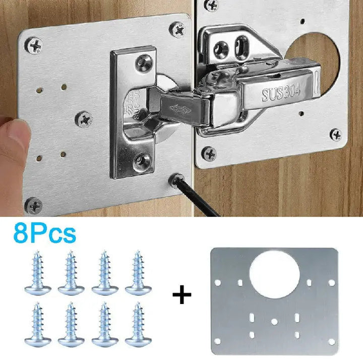 2+2 | Scharnier Reparaturplatten Set [INKLUSIVE Schrauben]