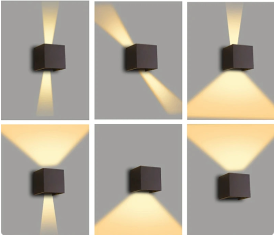 Moderne LED Wandleuchte im Cube-Design, Minimalistische Wandlampe für Flur & Wohnzimmer | Karnz