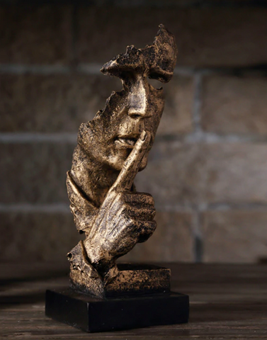 Abstrakte Goldskulptur "NordicLine" – Moderne skandinavische Dekoration | Karnz