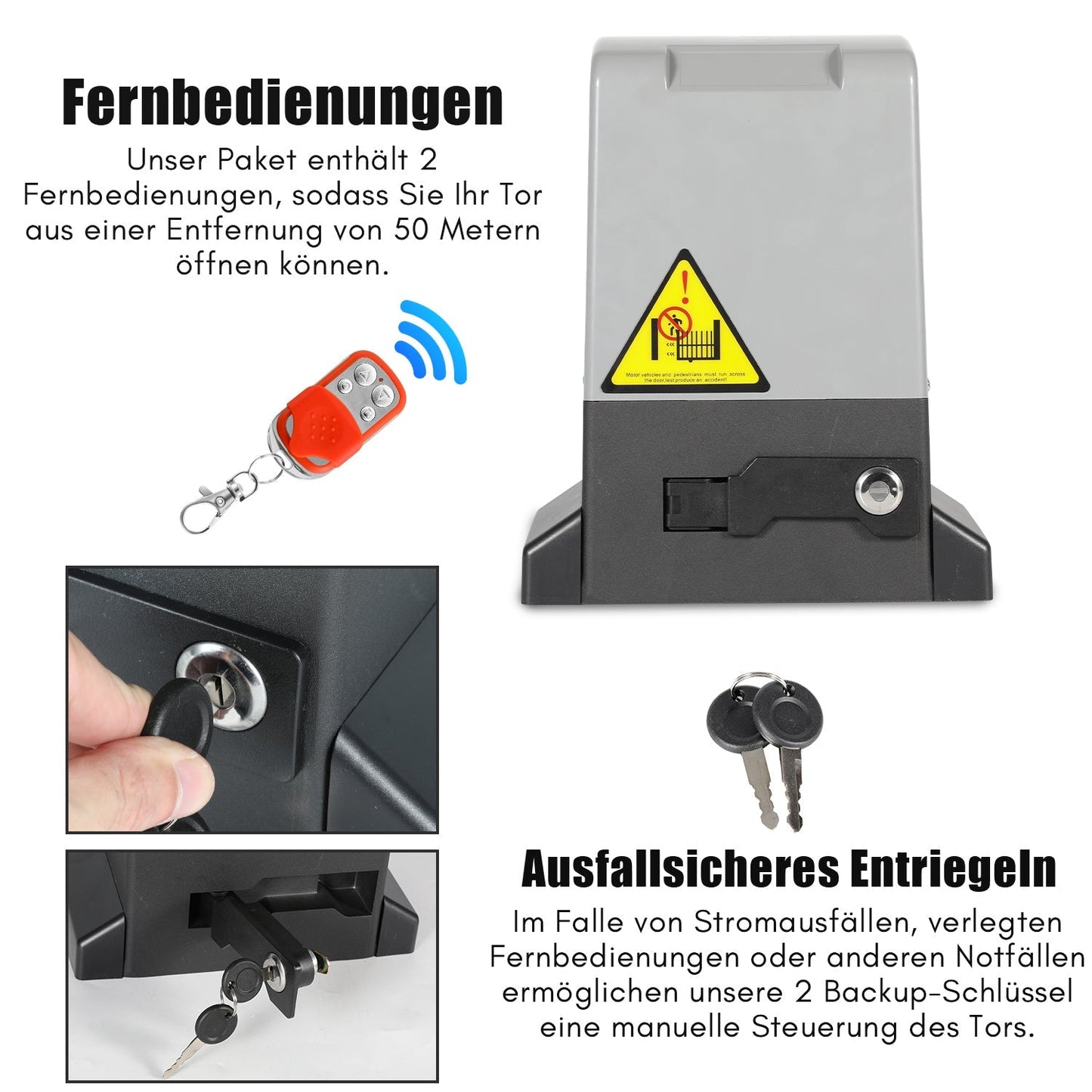 Schiebetorantrieb Garagentoröffner 370W/550W/750W | Karnz