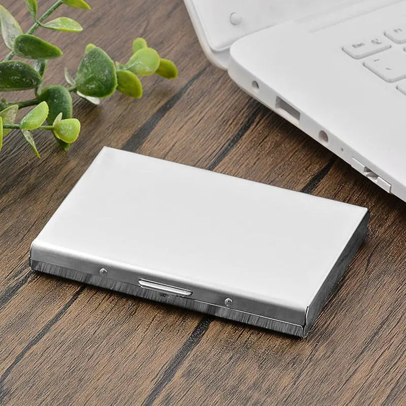 Slim RFID-blockierende Edelstahl-Geldbörse für Karten