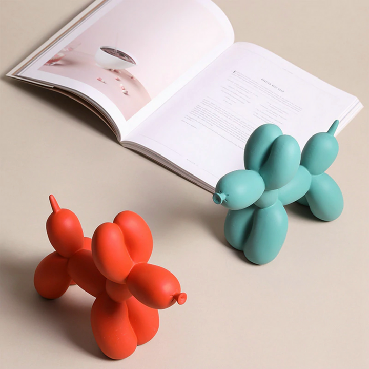 Bunte Ballonhund Skulptur – Moderne Deko für Wohnzimmer und Büro | Karnz