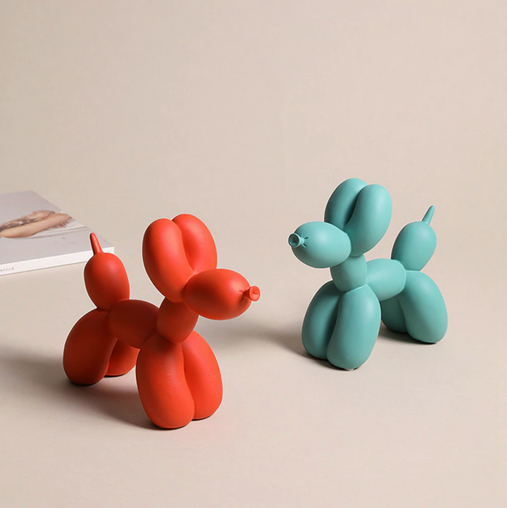 Bunte Ballonhund Skulptur – Moderne Deko für Wohnzimmer und Büro | Karnz