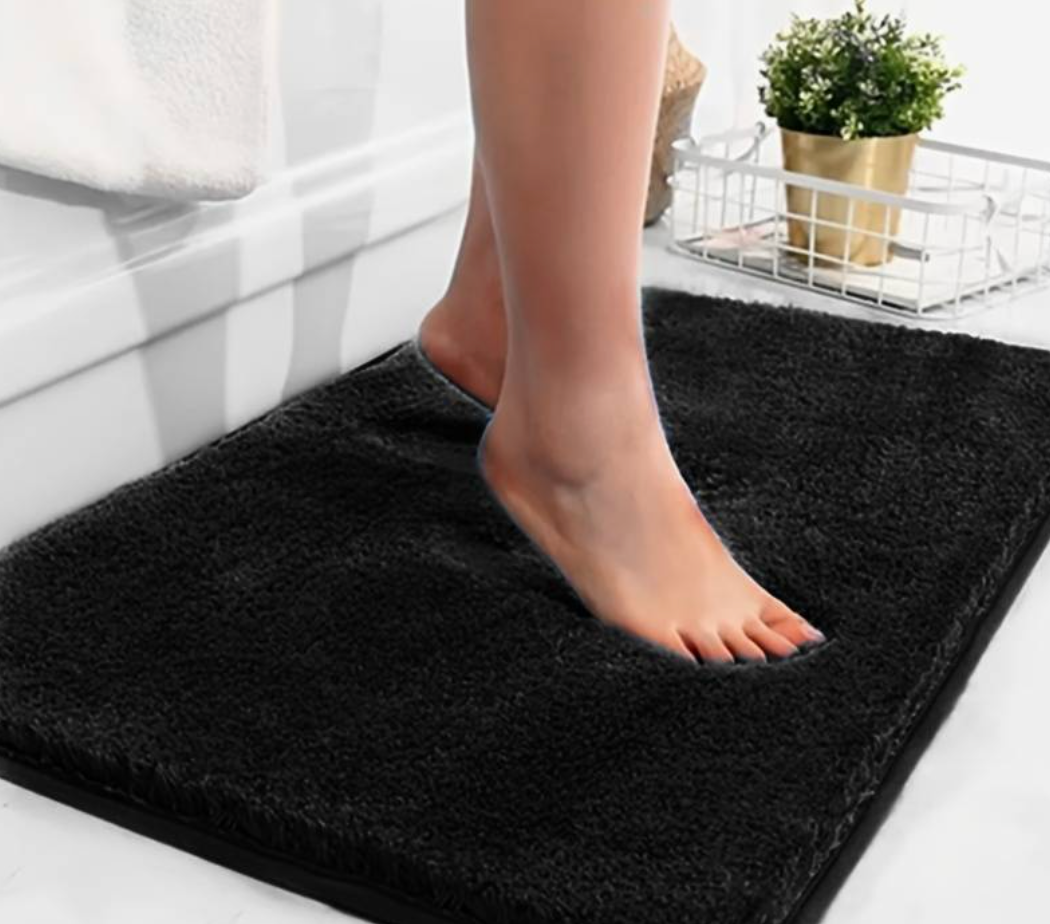 Dicker Mikrofaser-Badteppich - Weich, Saugfähig, Rutschfest - Perfekt für Bad und Schlafzimmer | Karnz